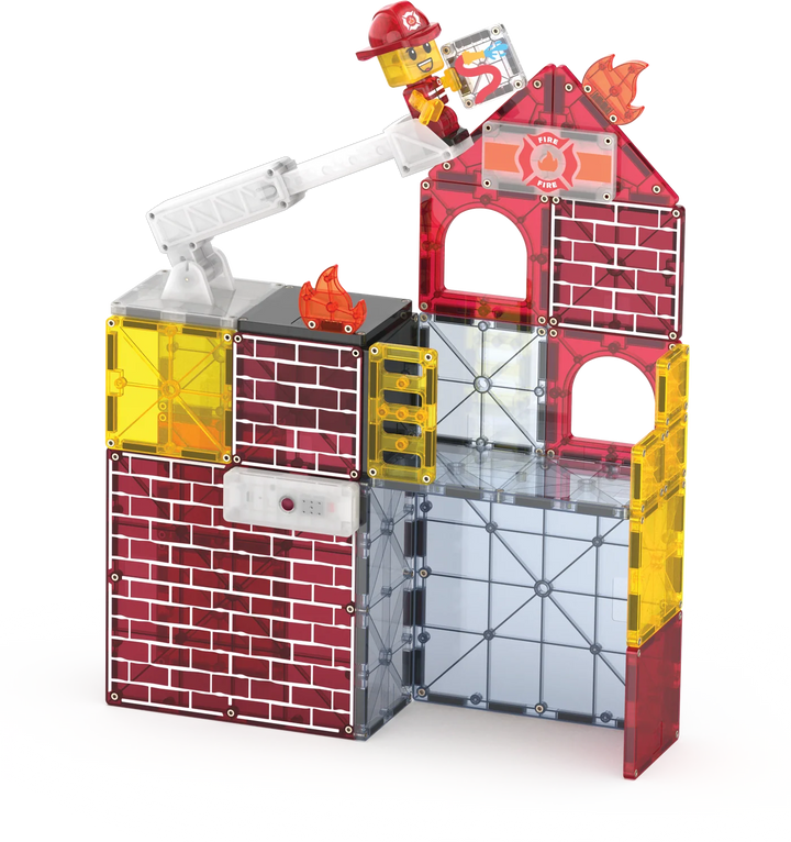 Valtech Magna-Tiles Fire Station 50 Piece Set