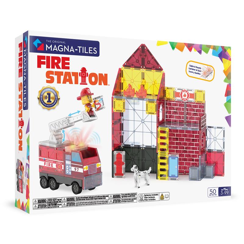 Valtech Magna-Tiles Fire Station 50 Piece Set