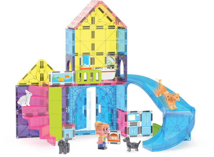 Valtech Magna-Tiles Pet Playhouse 50 Piece Set
