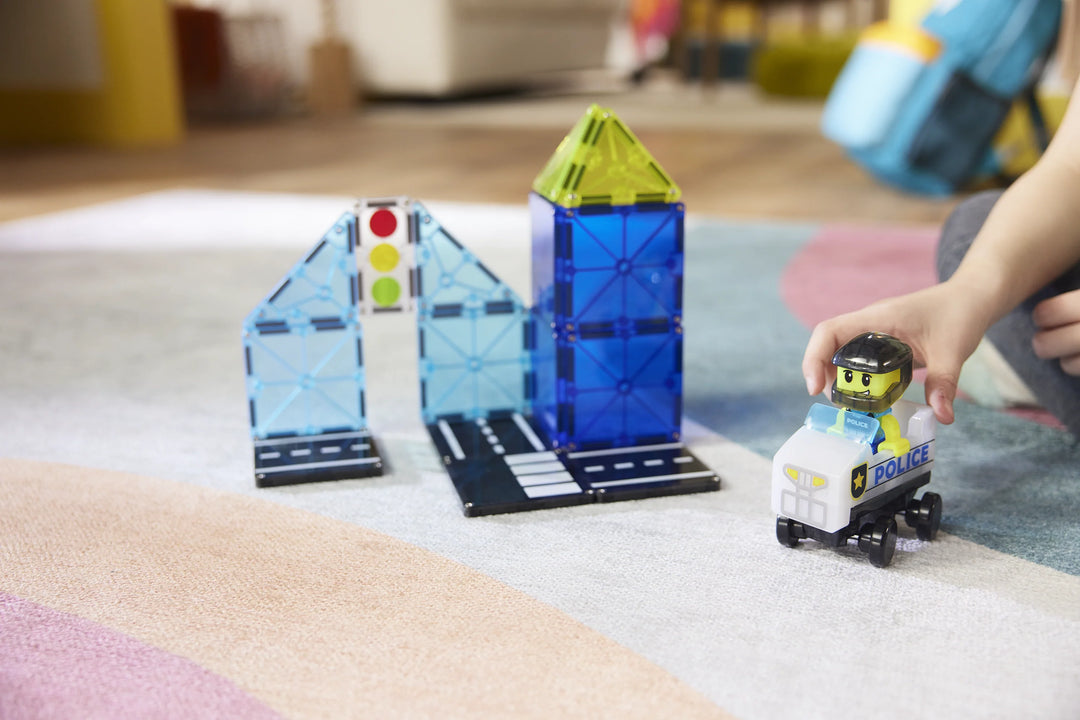 Valtech Magna-Tiles Police Patrol 20 Piece Set
