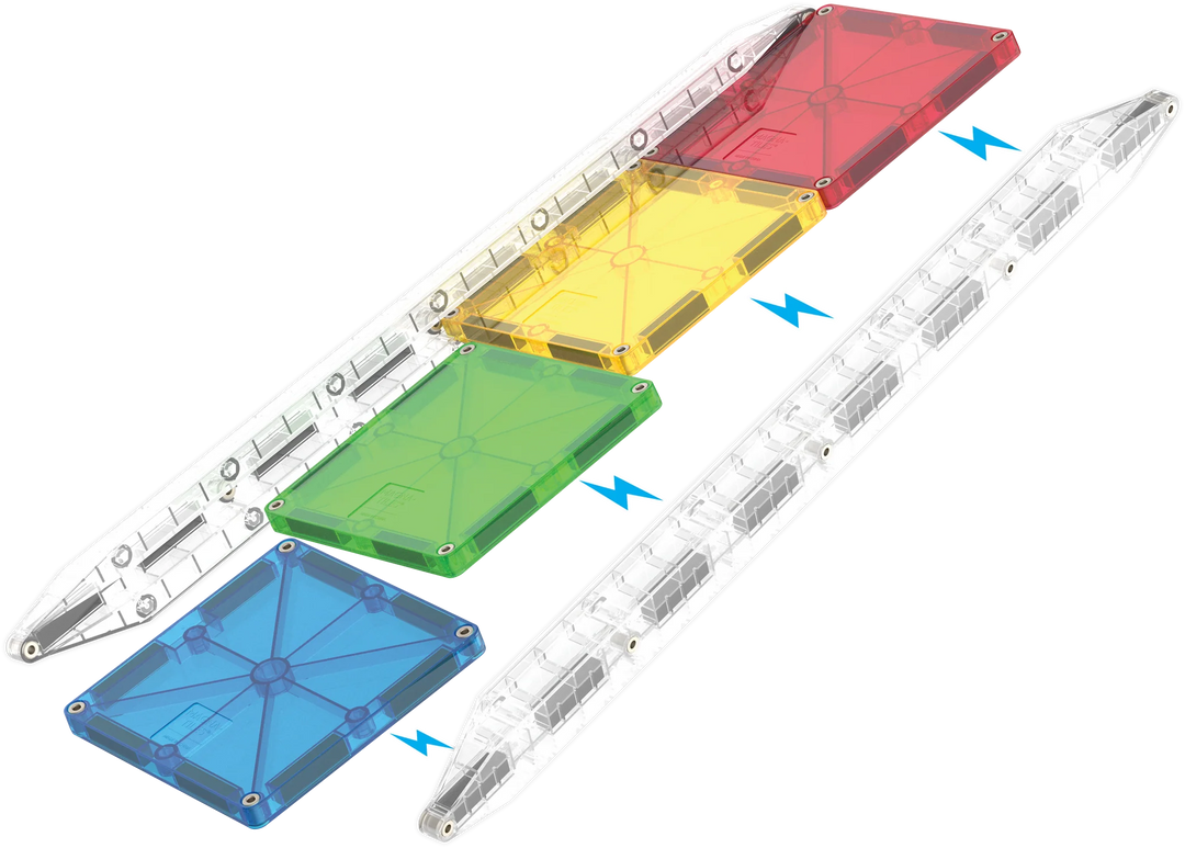 Valtech Magna-Tiles Rail Racers Deluxe 90 Piece Set