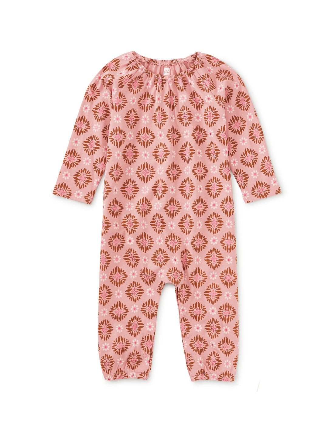 Tea Collection Raglan Baby Romper - Metallic Chrysanthemum