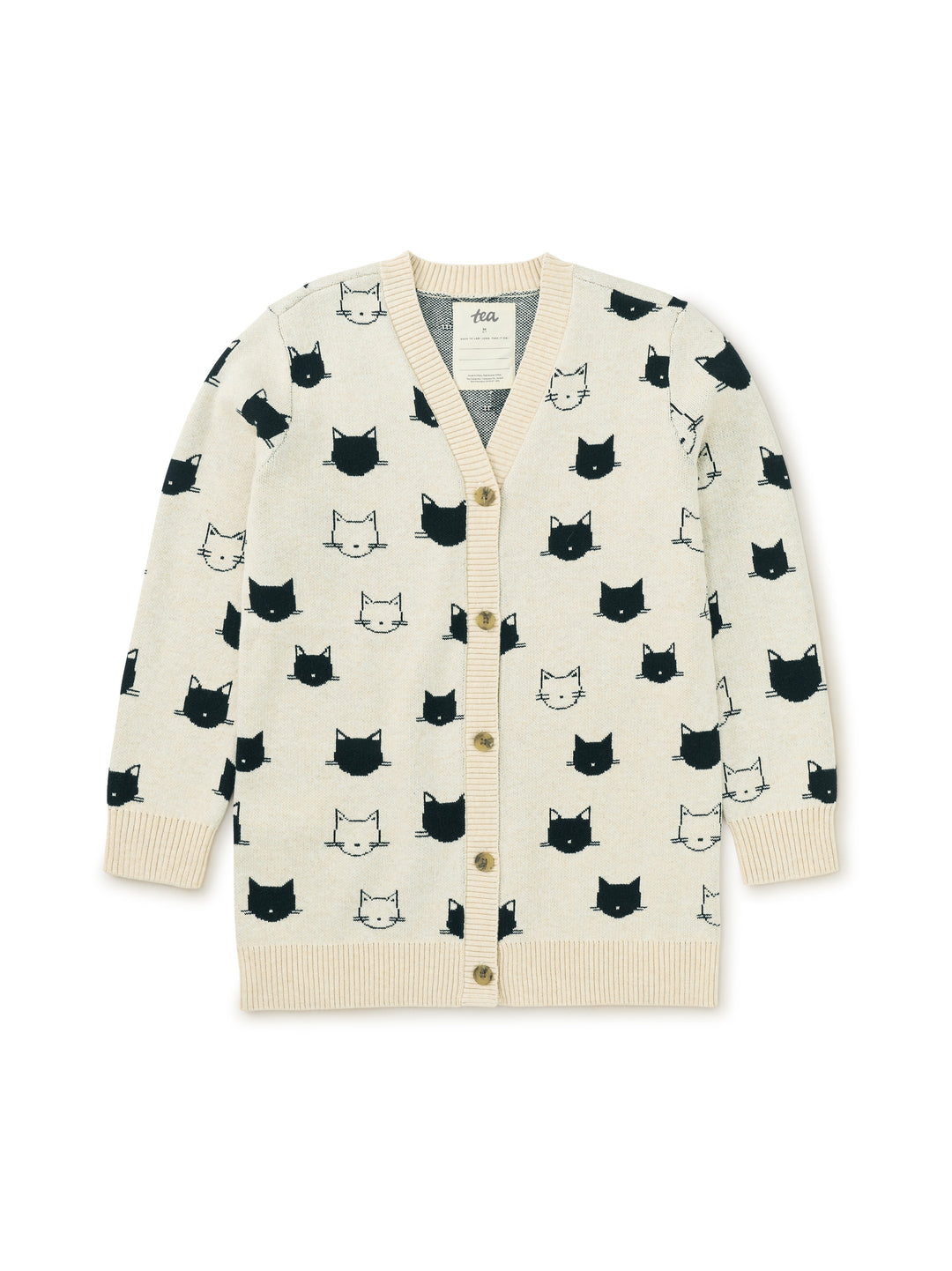 Tea Collection Long Iconic Cat Cardigan