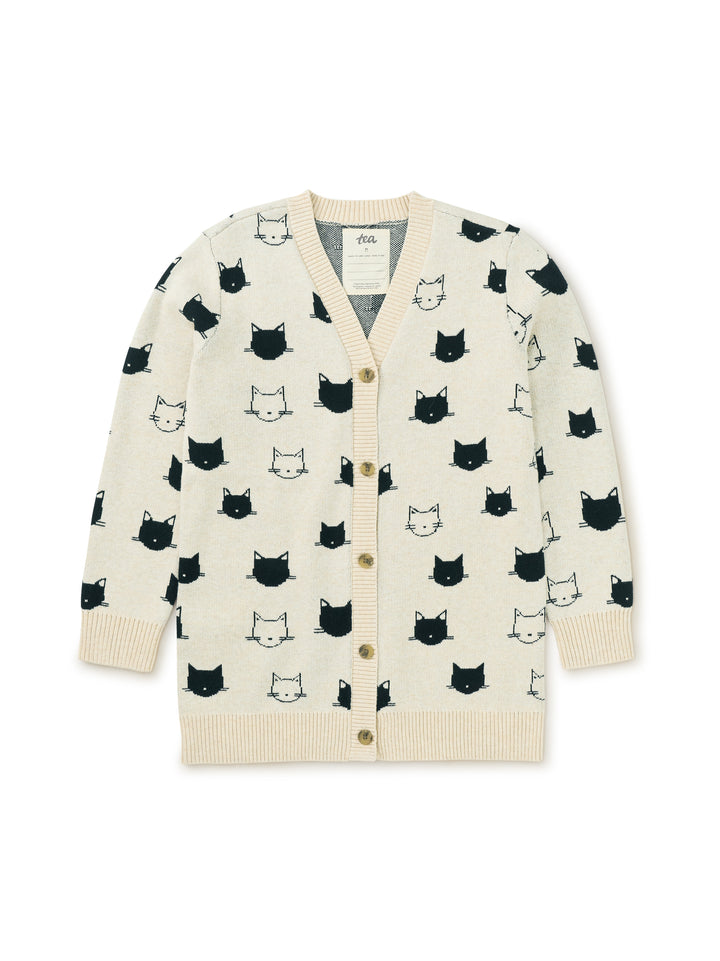 Tea Collection Long Iconic Cat Cardigan