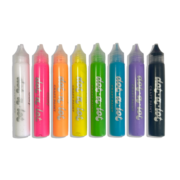 Ooly Dot-A-Lot Dimensional Craft Paint - Bright (Set of 8)