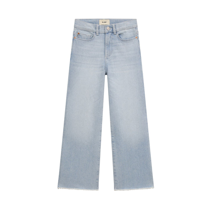 Tractr Basic Wide Leg Denim - Light Indigo