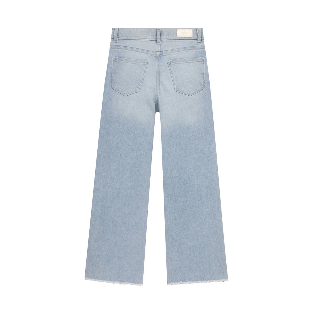 Tractr Basic Wide Leg Denim - Light Indigo