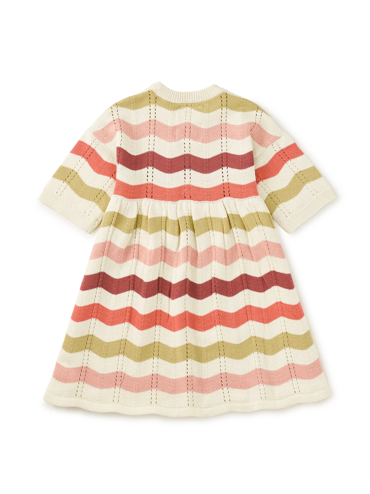 Tea Collection Pointelle Sweater Dress - Wavy Stripe