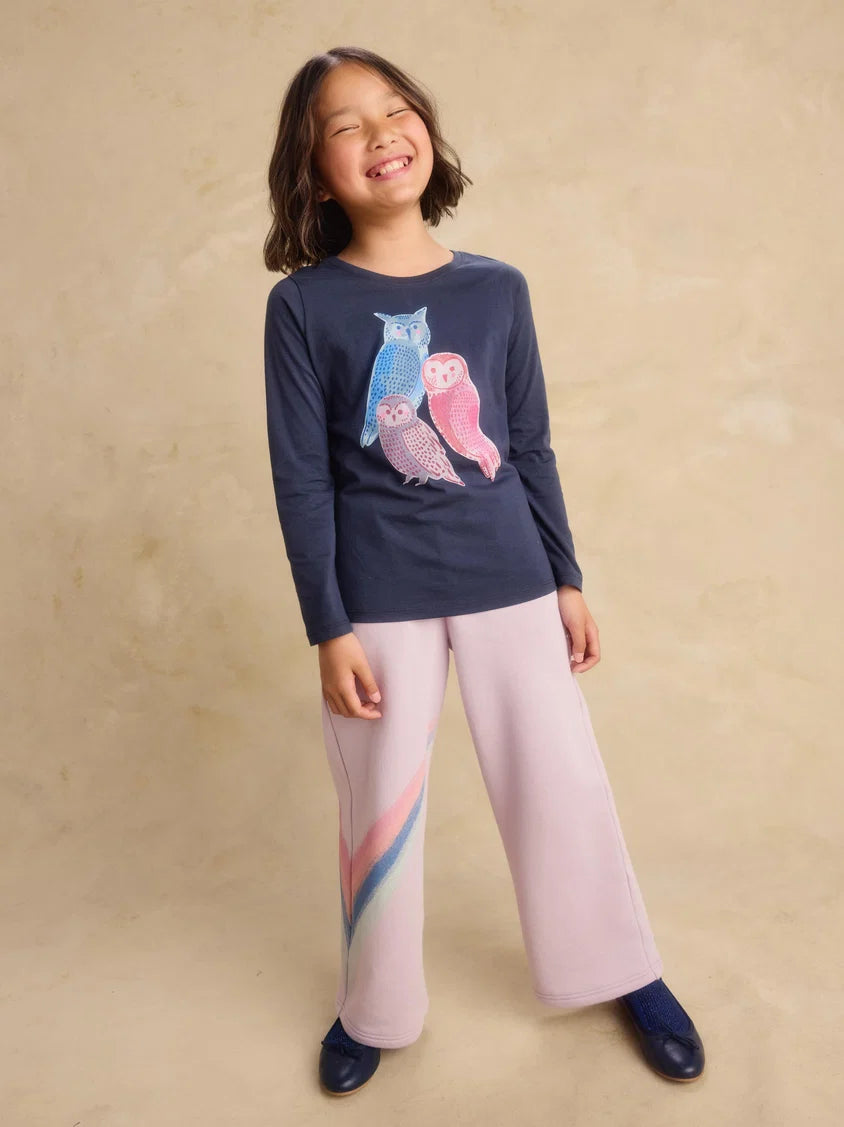 Tea Collection Woodland Owls Graphic Tee - Indigo