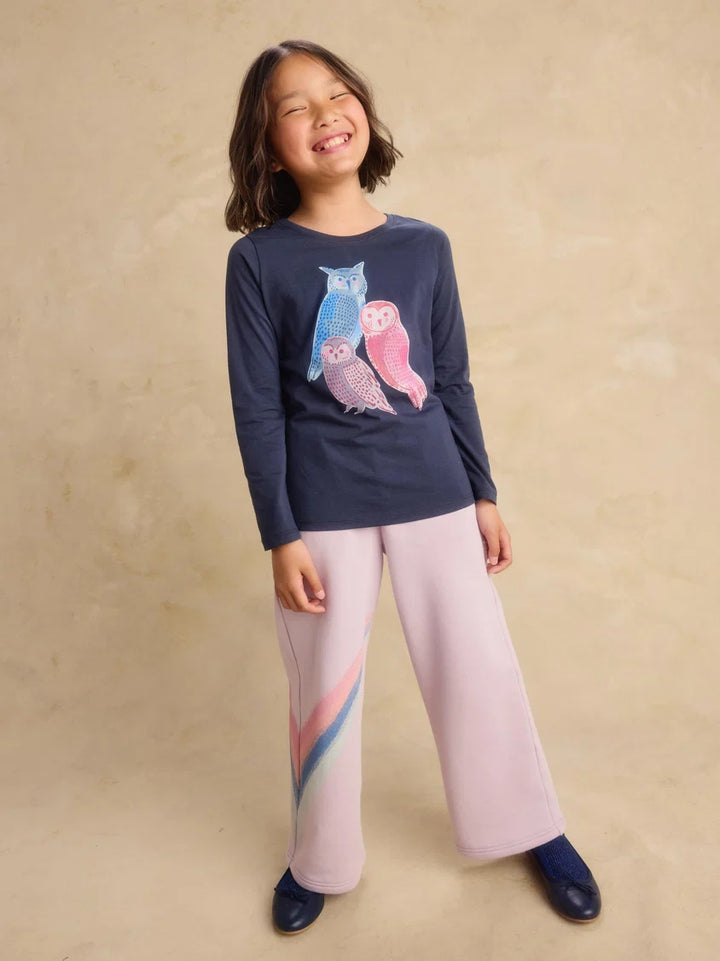 Tea Collection Woodland Owls Graphic Tee - Indigo