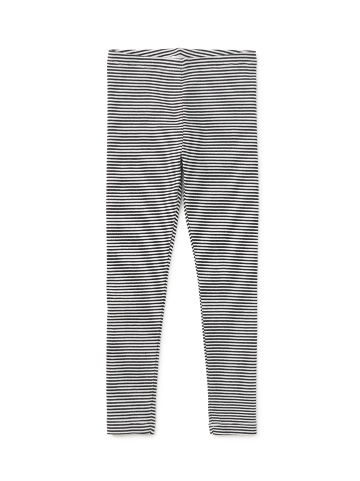 Tea Collection Striped Leggings - Jet Black