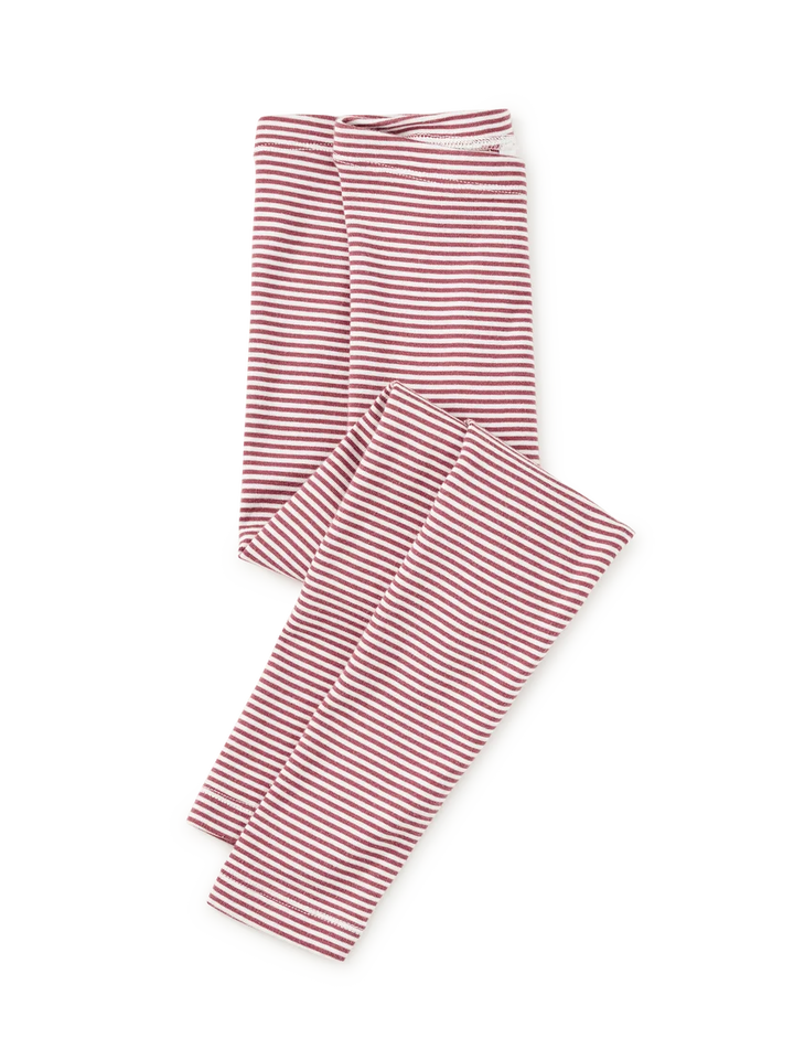 Tea Collection Striped Leggings - Cherrywood