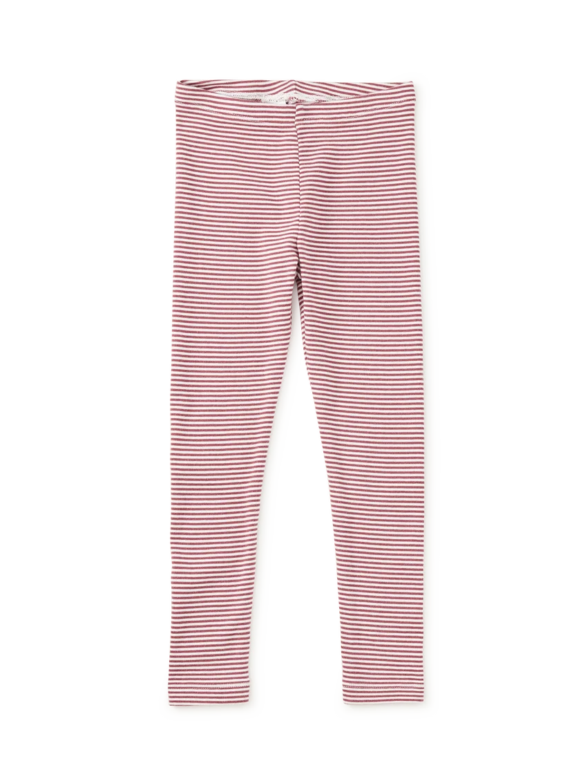 Tea Collection Striped Leggings - Cherrywood