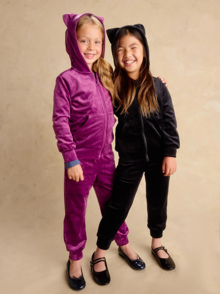 Tea Collection Easy Fit Very Velour Joggers - Cosmic Berry