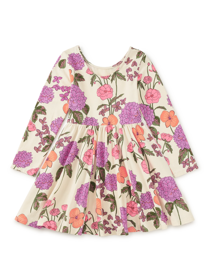 Tea Collection Printed Ballet Dress - English Dahlia