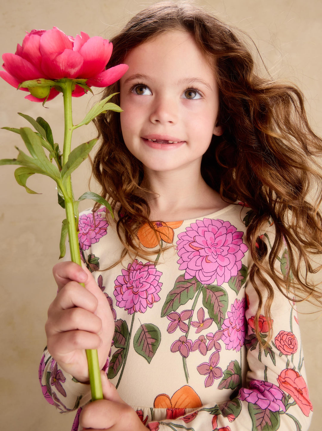 Tea Collection Printed Ballet Dress - English Dahlia