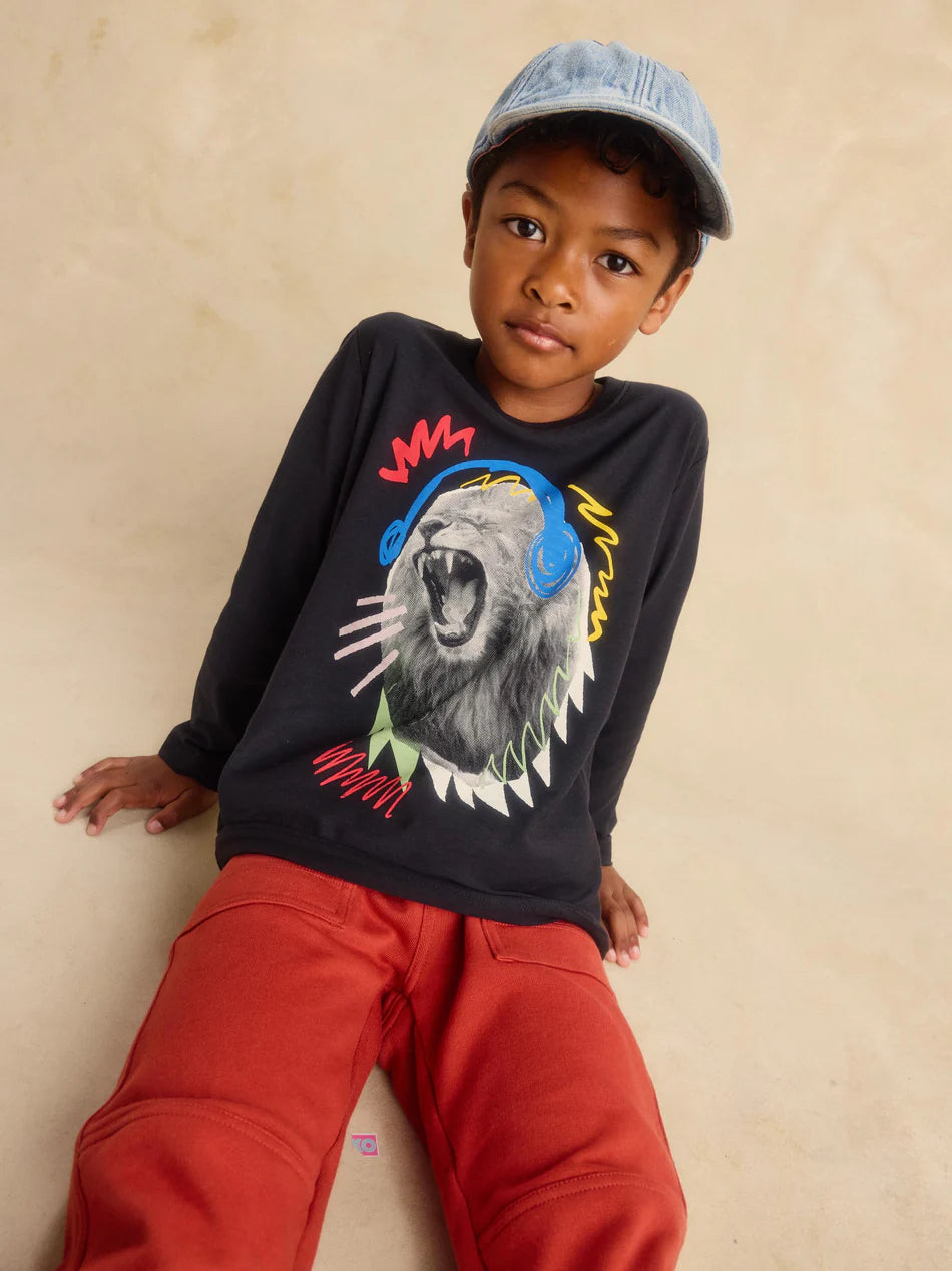 Tea Collection Roaring Beats Lion Graphic Tee