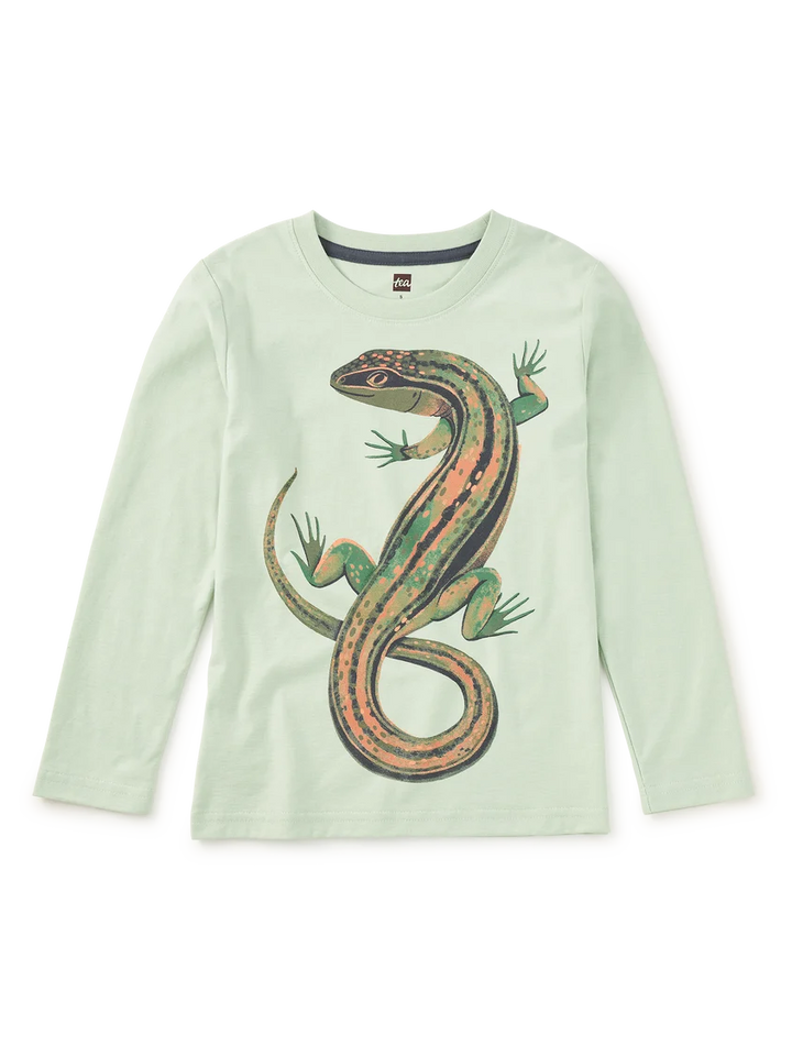 Tea Collection Garden Lizard Graphic Tee - Mint Cream