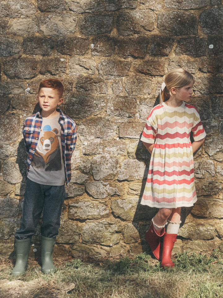 Tea Collection Beanie Bear Graphic Tee - Mist