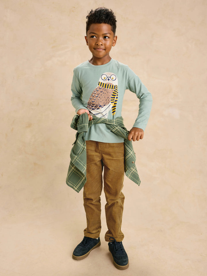 Tea Collection Oxford Owl Tee - Sea