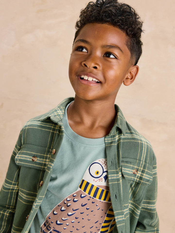 Tea Collection Oxford Owl Tee - Sea