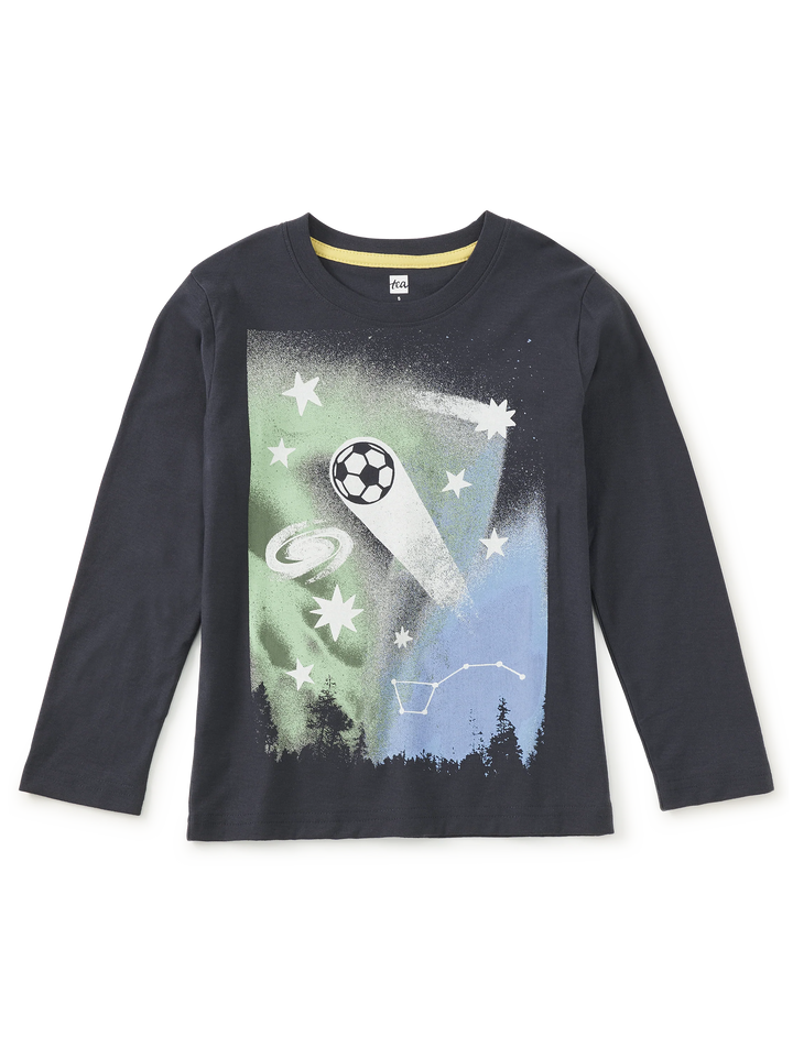 Tea Collection Galactic Goal Graphic Tee - Indigo