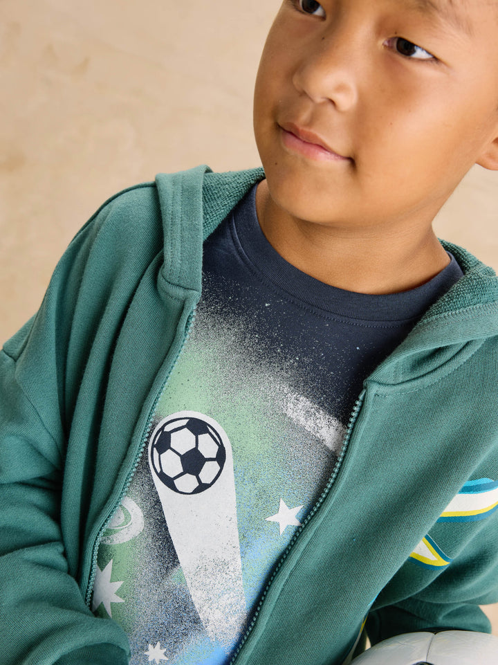 Tea Collection Galactic Goal Graphic Tee - Indigo
