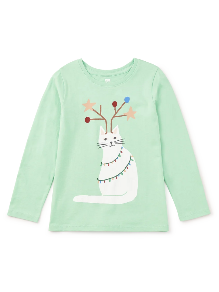 Tea Collection Holiday Cat Graphic Tee - Parkside