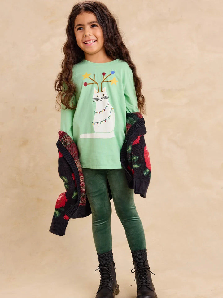 Tea Collection Holiday Cat Graphic Tee - Parkside