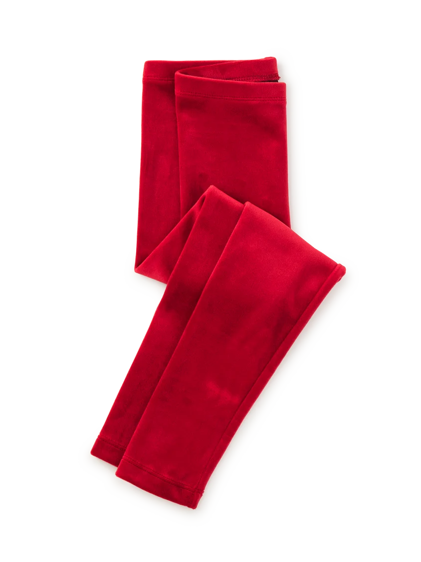 Tea Collection Very Velour Leggings - Red Wagon