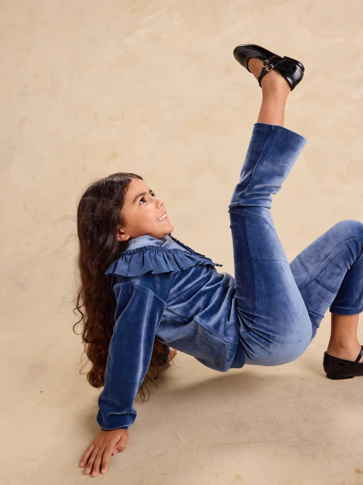 Tea Collection Very Velour Flare Pants - Naval