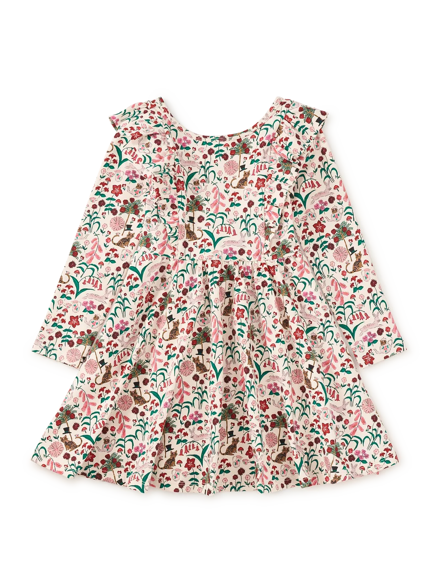 Tea Collection Ruffle Shoulder Ballet Dress - Tea Party Floral