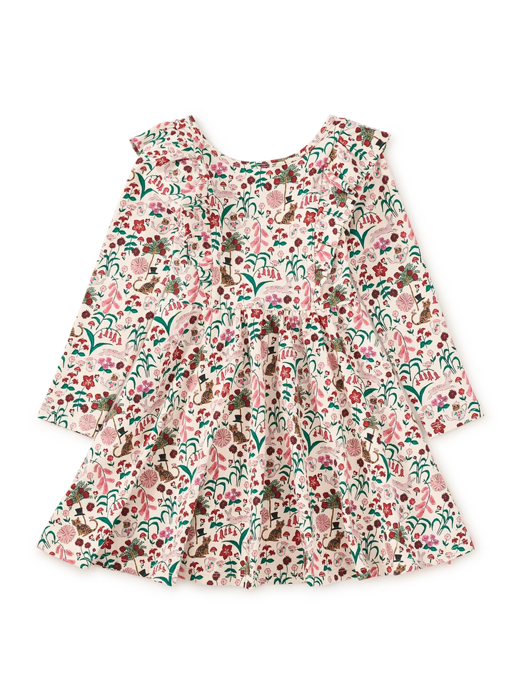Tea Collection Ruffle Shoulder Ballet Dress - Tea Party Floral