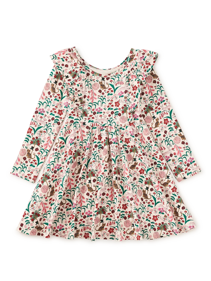 Tea Collection Ruffle Shoulder Ballet Dress - Tea Party Floral