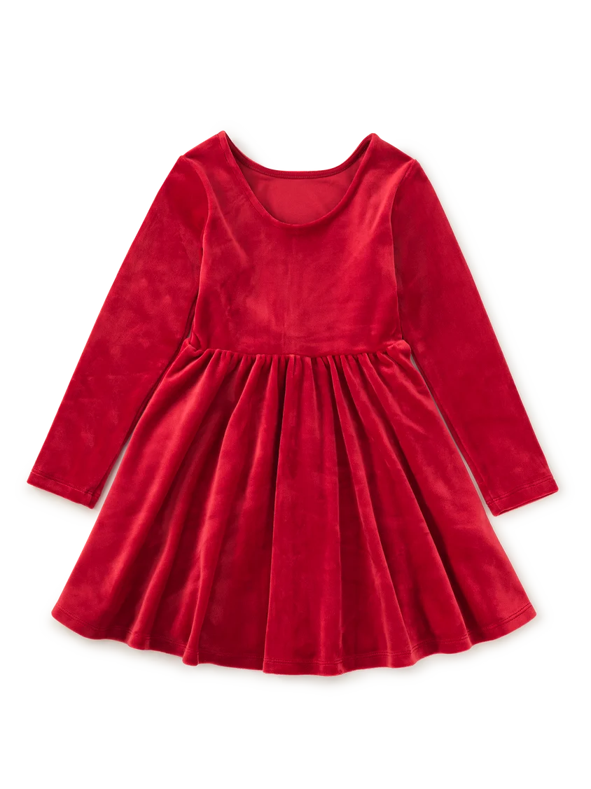 Tea Collection Velour Ballet Dress - Red Wagon