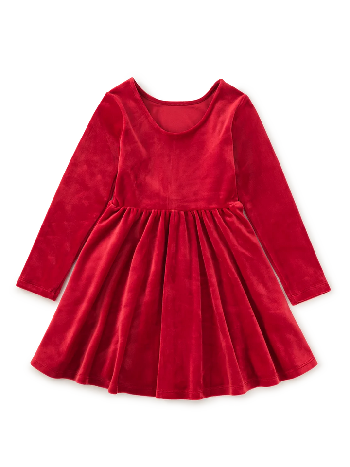 Tea Collection Velour Ballet Dress - Red Wagon