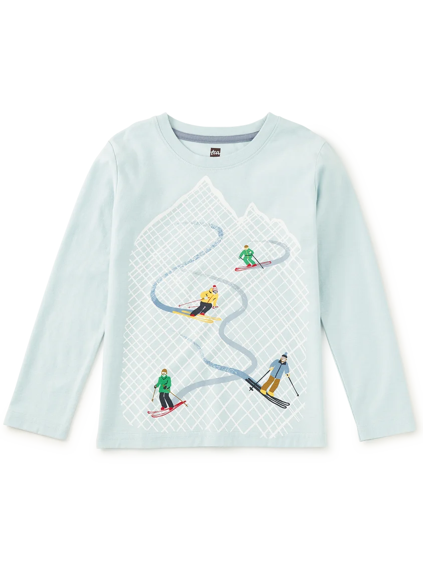 Tea Collection Downhill Run Graphic Tee - Sterling Blue