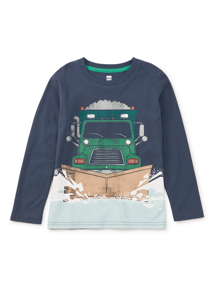 Tea Collection Snow Plow Graphic Tee - Indigo