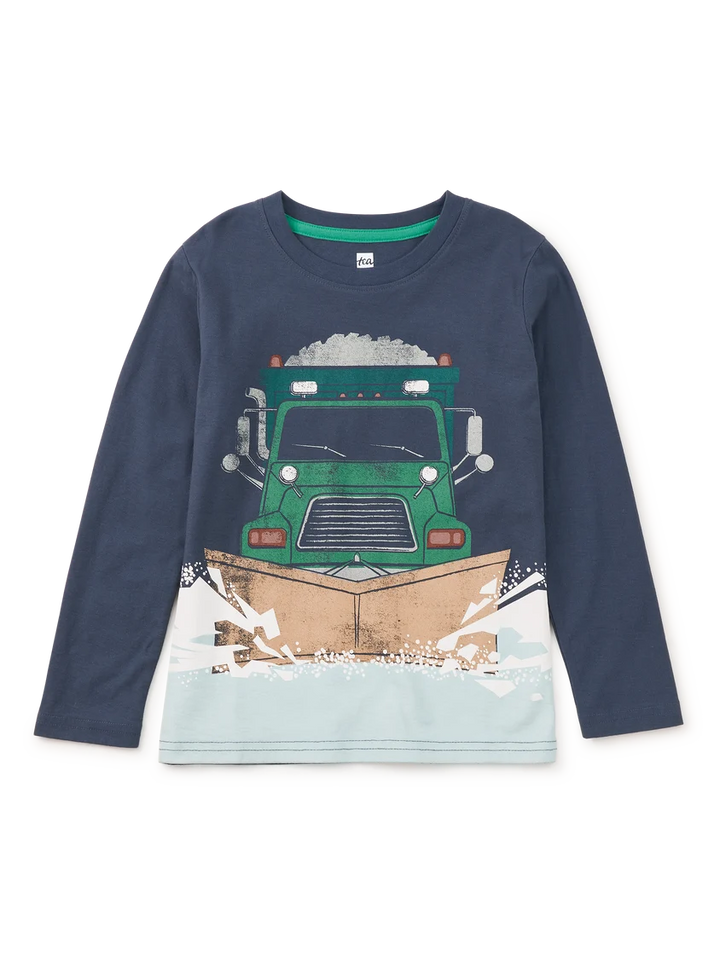 Tea Collection Snow Plow Graphic Tee - Indigo
