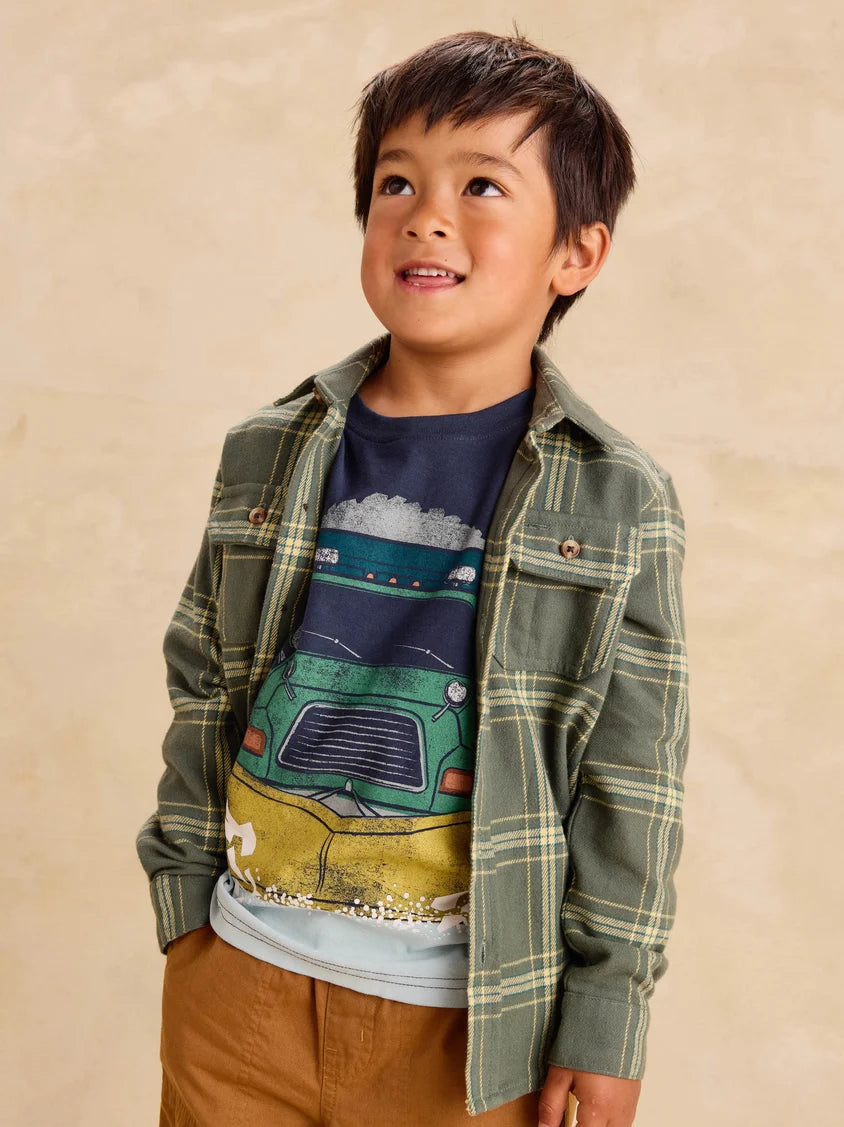 Tea Collection Snow Plow Graphic Tee - Indigo