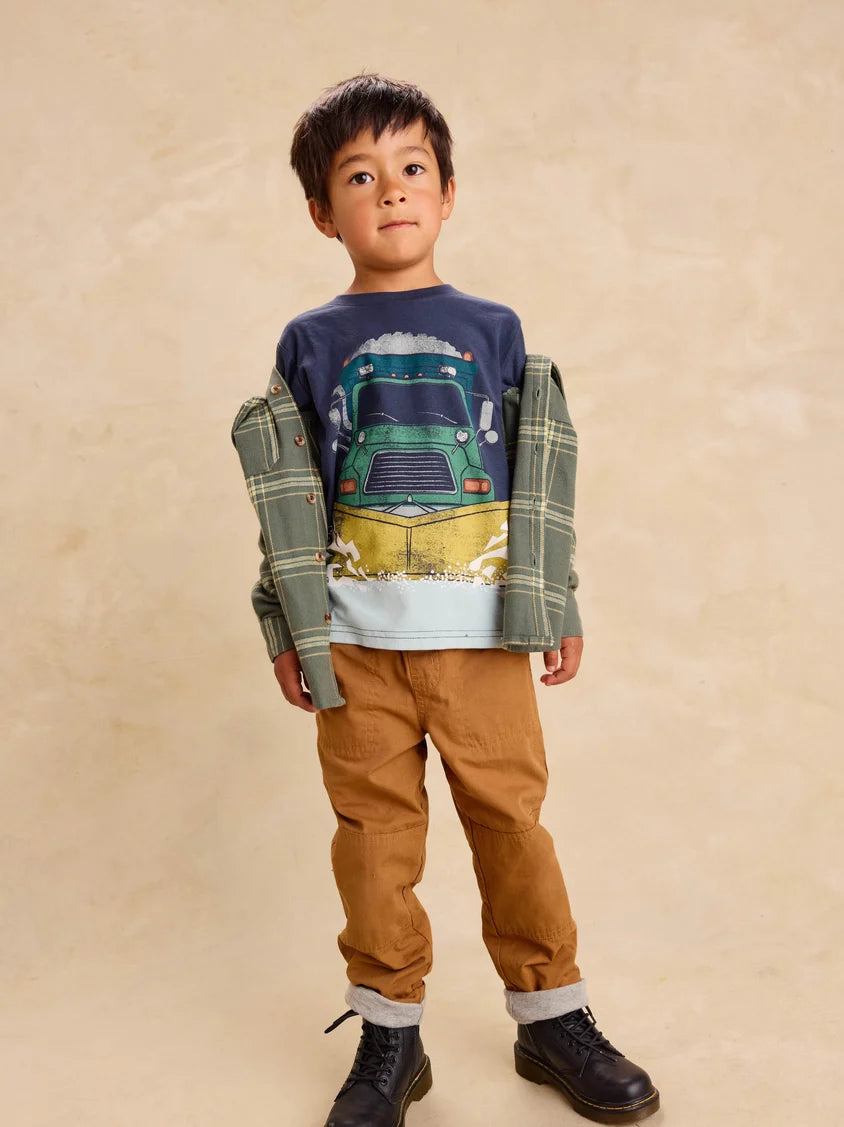 Tea Collection Snow Plow Graphic Tee - Indigo