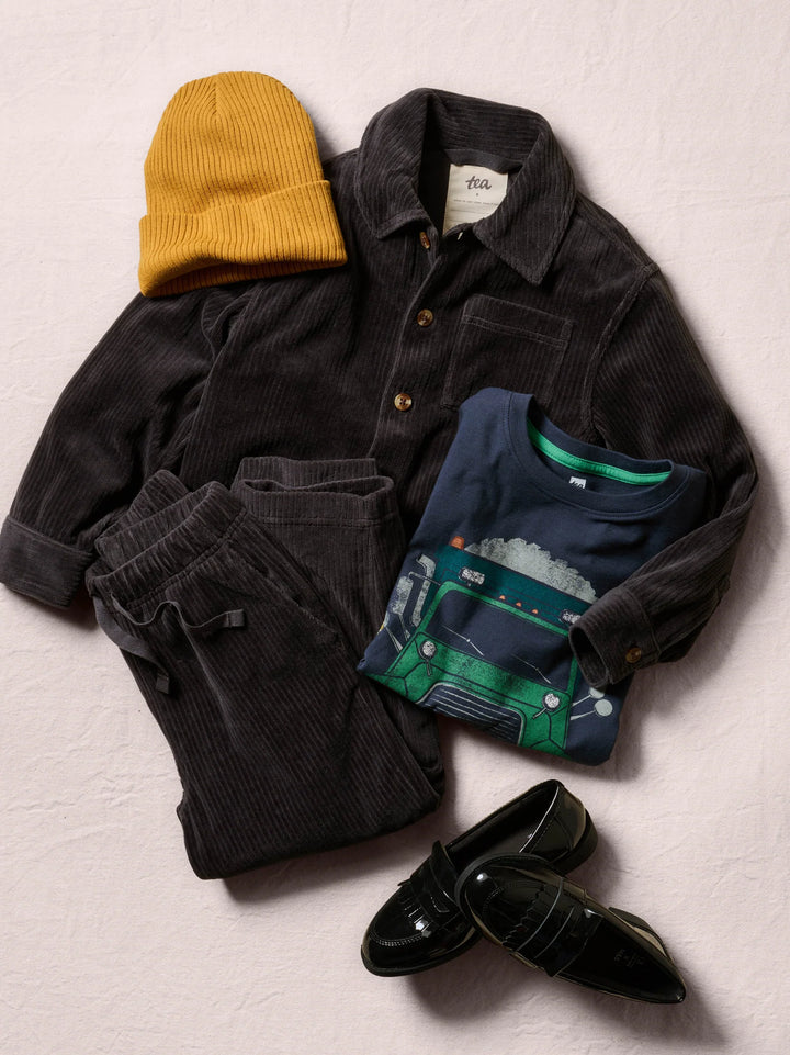 Tea Collection Snow Plow Graphic Tee - Indigo