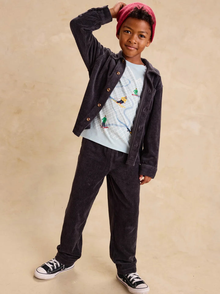 Tea Collection Corded Velour Pants - Pepper