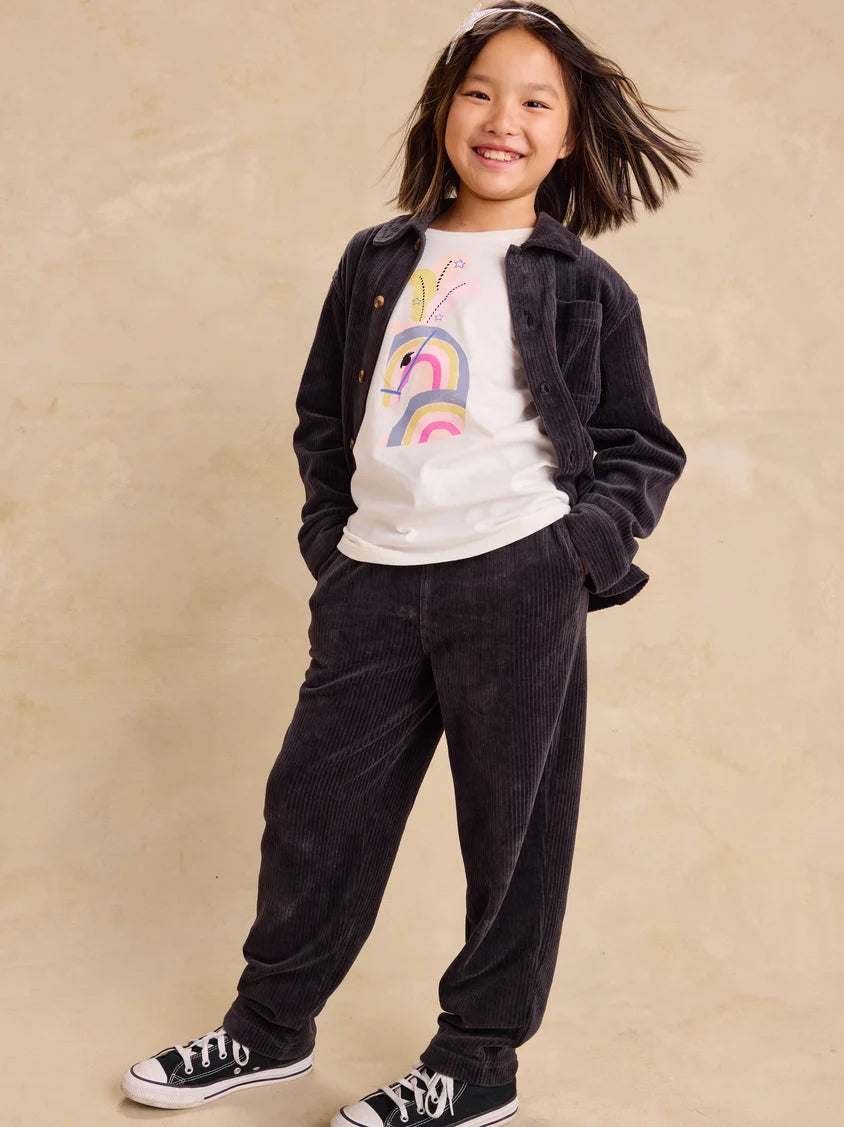 Tea Collection Corded Velour Pants - Pepper