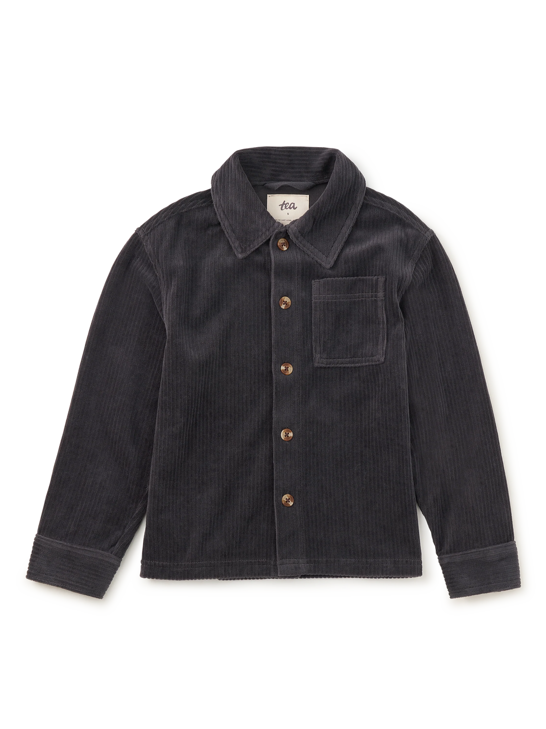 Tea Collection Corded Velour Shacket - Pepper