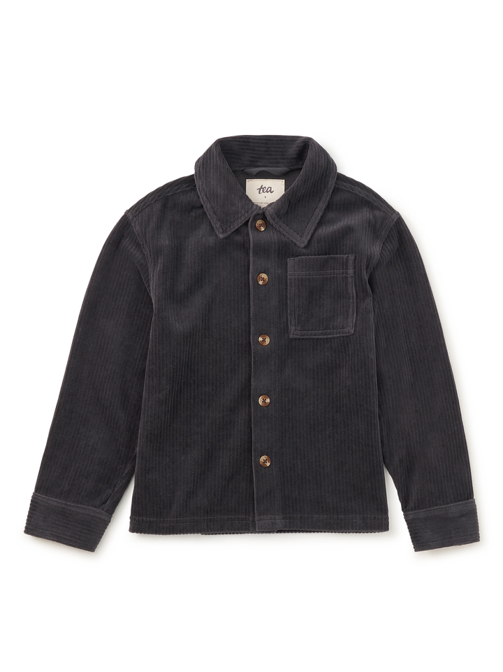 Tea Collection Corded Velour Shacket - Pepper