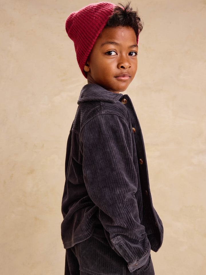 Tea Collection Corded Velour Shacket - Pepper