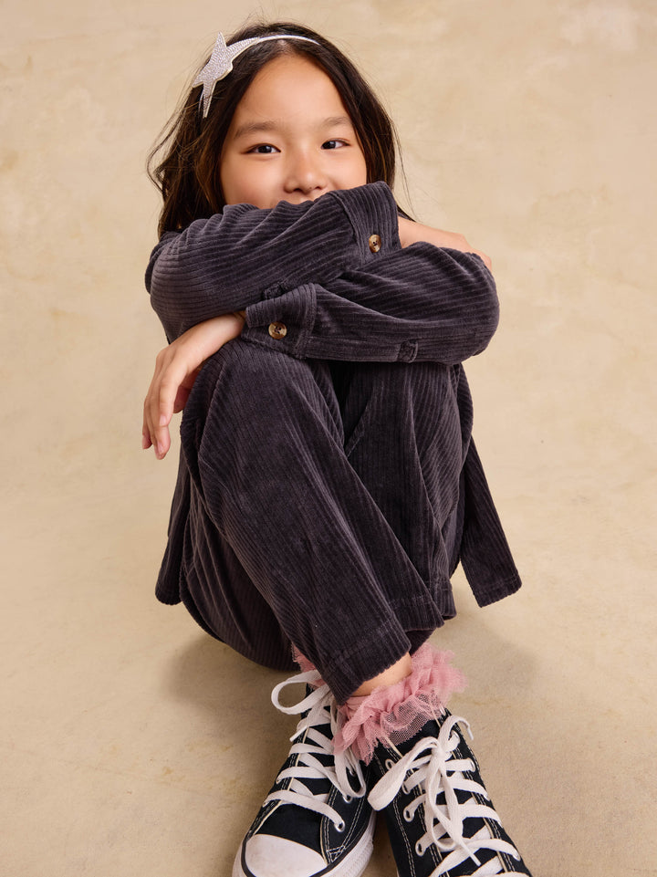 Tea Collection Corded Velour Shacket - Pepper
