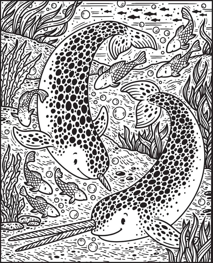 Usborne Narwhals & Other Sea Creatures Magic Painting Book