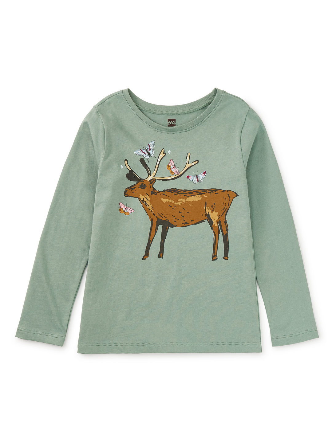 Tea Collection Deer & Butterflies Tee